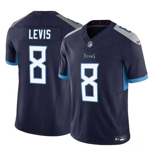 Men & Women & Youth Tennessee Titans #8 Will Levis Navy 2023 F.U.S.E. Vapor Throwback Limited Jersey